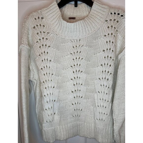 Free People Cream Knit Sweater size XS EUC‎ - Picture 2 of 4
